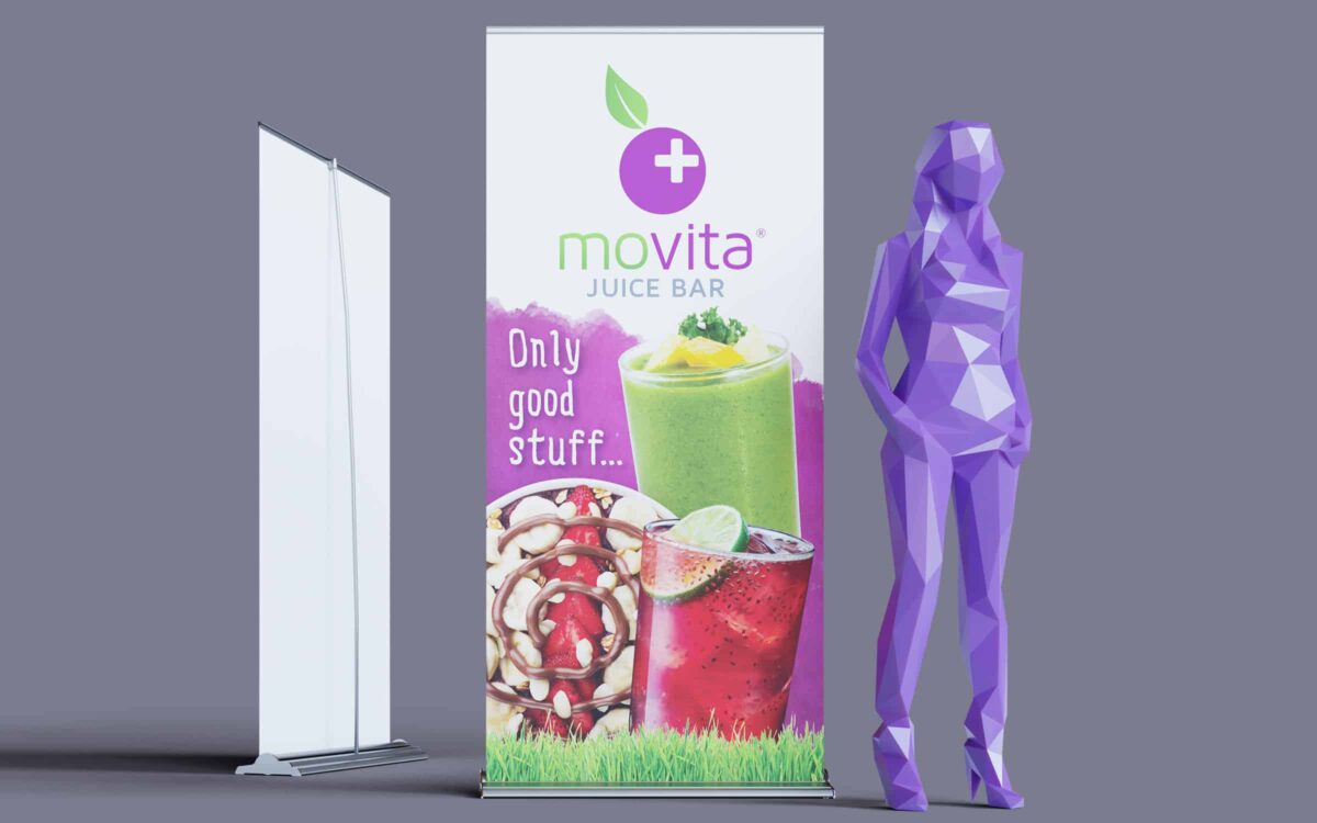 Movita "Only good stuff..." Retractable Banner - Image 2