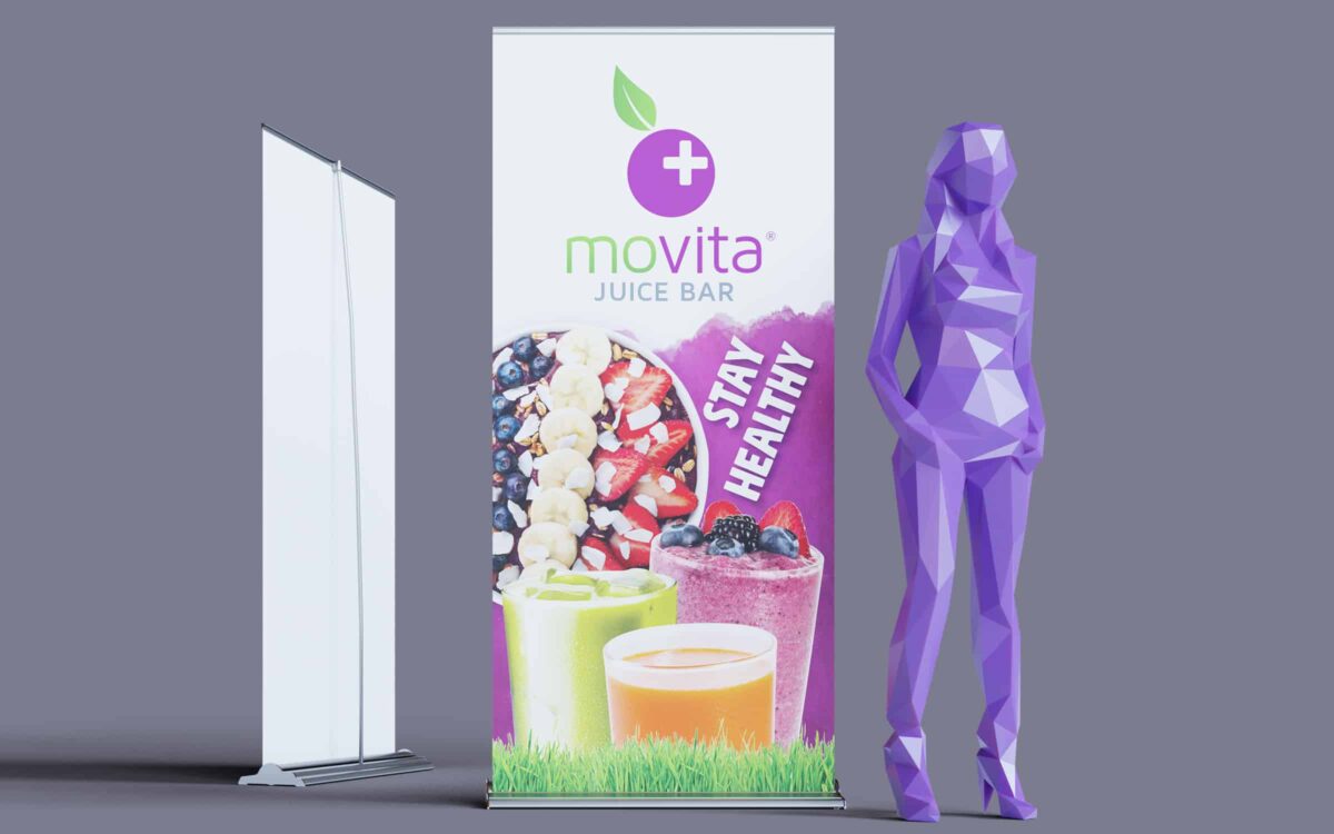 Movita "Stay Healthy" Retractable Banner - Image 2
