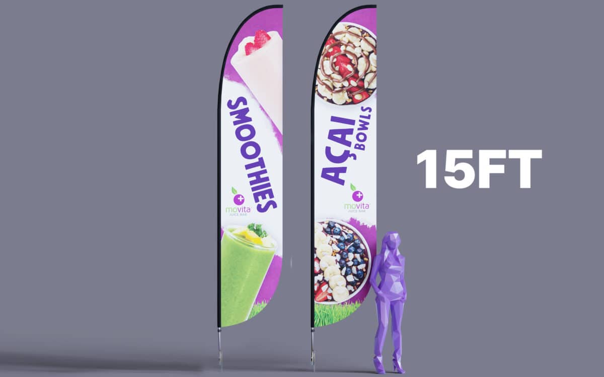 Movita Feather Flag 2 Pack - 15 ft
